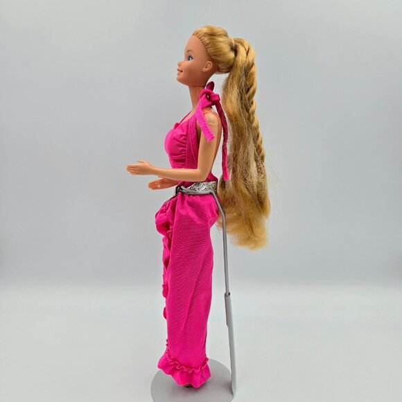 1982 Vintage Twirly Curls Barbie Doll 5579 Superstar Era Blonde Hair Curler Brai - Picture 6 of 16